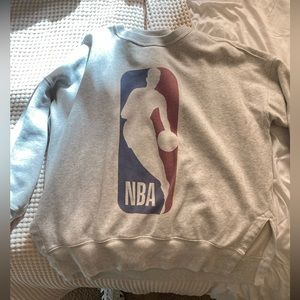 NBA Crew Neck with Slits up Side Gray